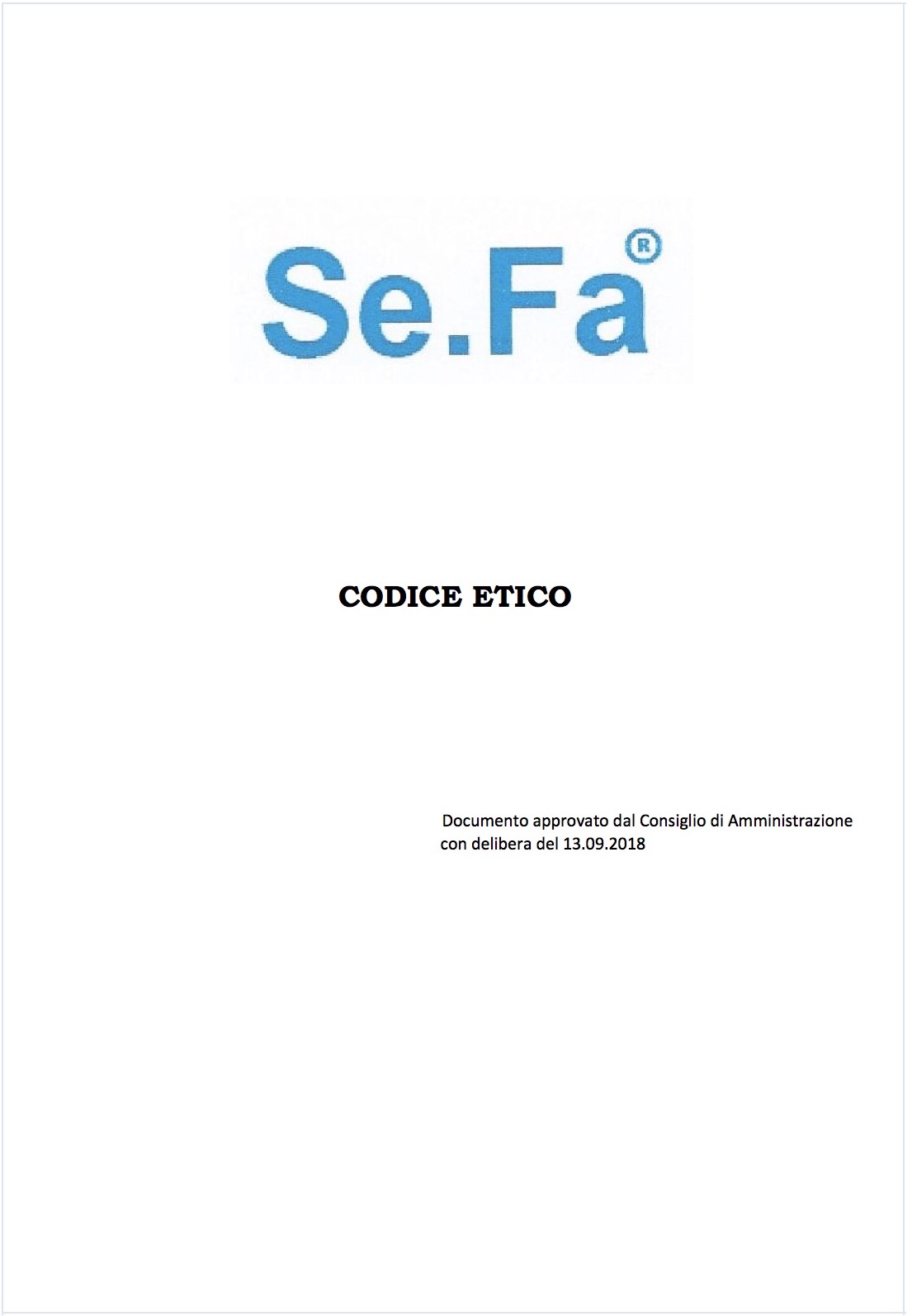 Codice Etico Se.Fa